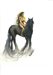 Hair Flowing on Horseback